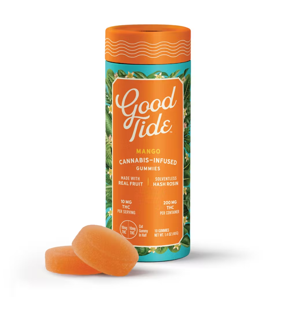 Photograph of product: Good Tide Mango Rosin Gummies 10mg 10pk