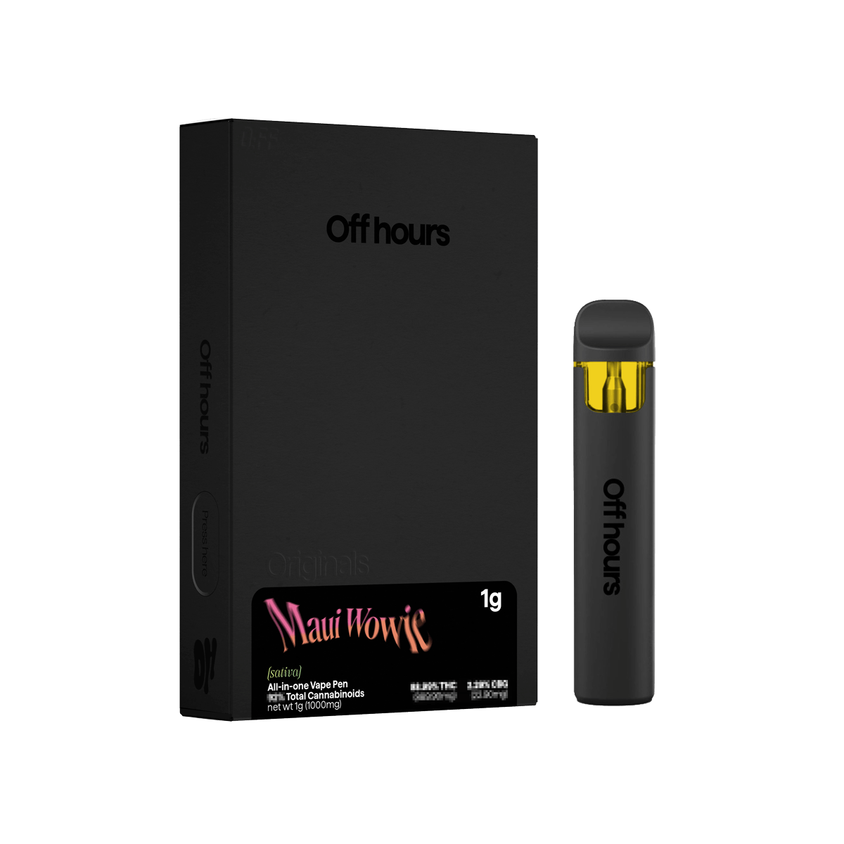 Photograph of product: Off Hours | Maui Wowie | Vape AIO | Oui'd-Hybrid