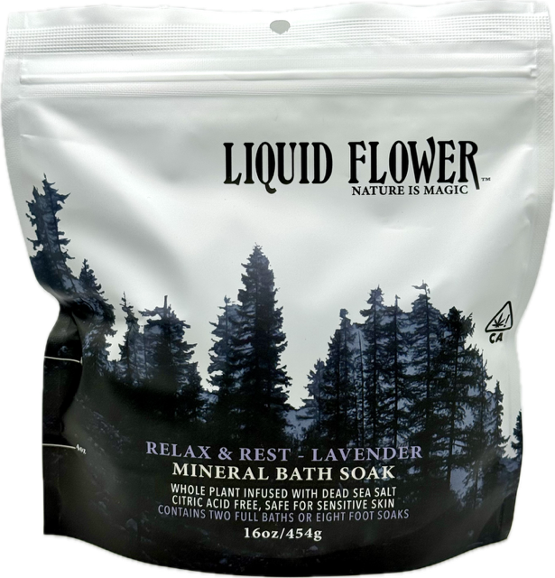 Photograph of product: Relax Lavender 16oz Mineral Bath Soak - Liquid Flower