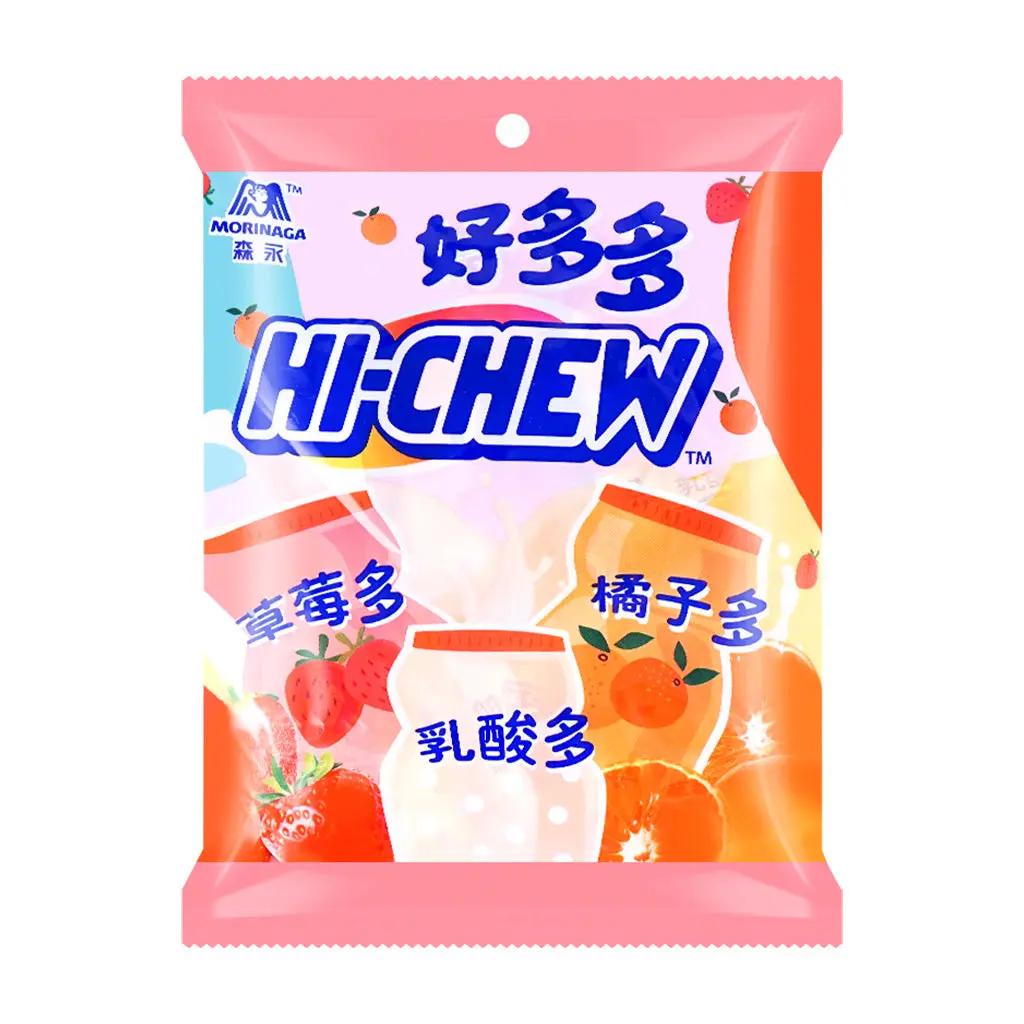 Photograph of product: Exotic Hi Chew - Strawberry Orange Yogurt (Taiwan)