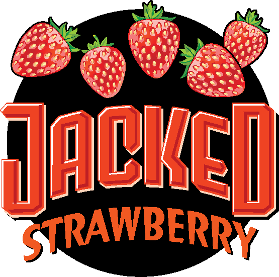 Photograph of product: Jacked | Strawberry | Pre-Roll | TH-oui Distillate & Kief Infused | Hybrid