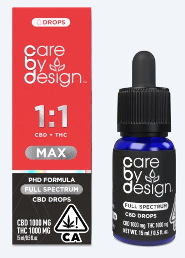 Photograph of product: CARE BY DESIGN 1:1 MAX TINCTURE 1000MG