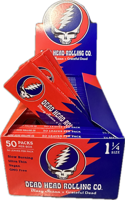Photograph of product: Dead Head Rolling Co-Blazy Susan x Grateful Dead 1 1/4 Papers (50 leaves)
