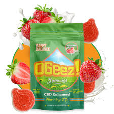 Photograph of product: OGeez Edibles 10pk/100mg- Strawberries & Cream 1:1  (CBD:TH-oui)