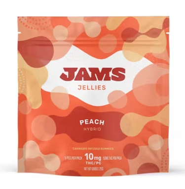 Photograph of product: Gummy Jams Peach [5pk] | 50mg