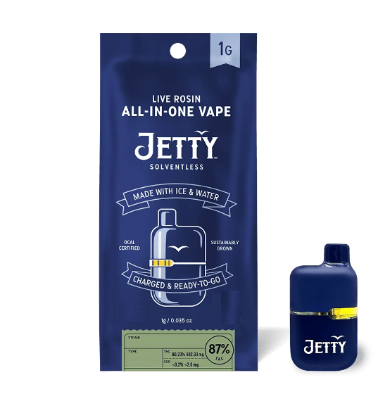 Photograph of product: Jetty Extracts Cosmic Governmint All-in-One Rosin Vape 1g