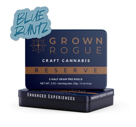 Photograph of product: Blue Runtz Pre-Roll | 5 x 0.5g