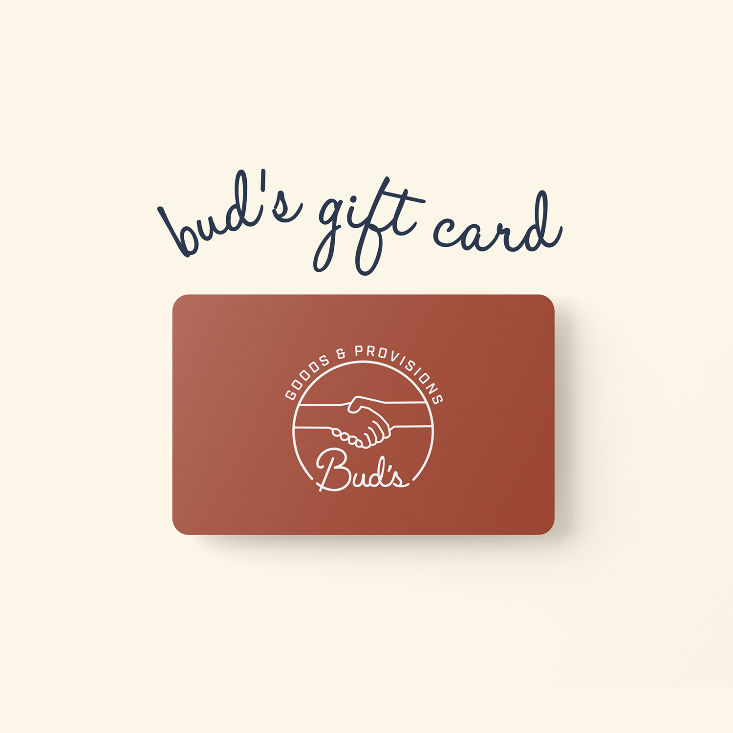 Photograph of product: Bud's Goods Gift Card ($25-$250)