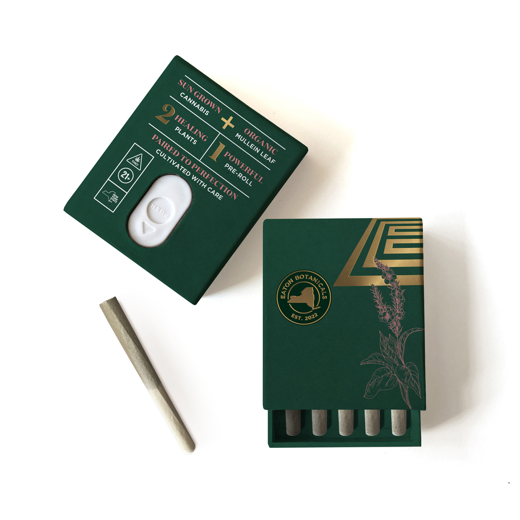 Photograph of product: Eaton Botanicals | Little Pandas | .35g | 5 Pack | Pre-rolls | Hybrid