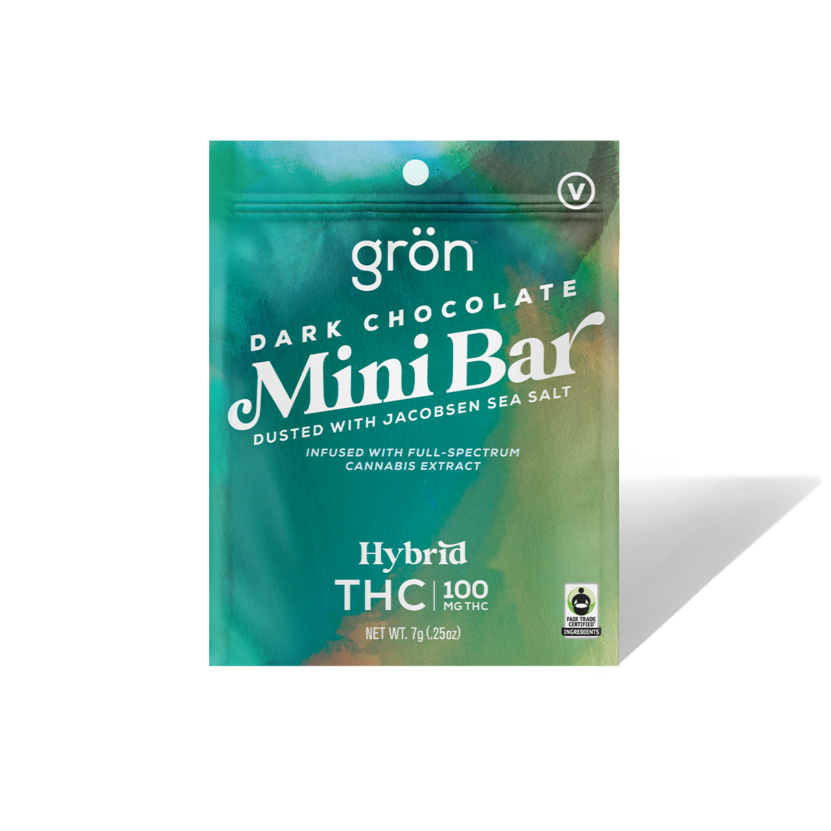 Photograph of Product: GRON: Mini Dark Chocolate Bar - 10 Pieces/100mg (Hybrid)