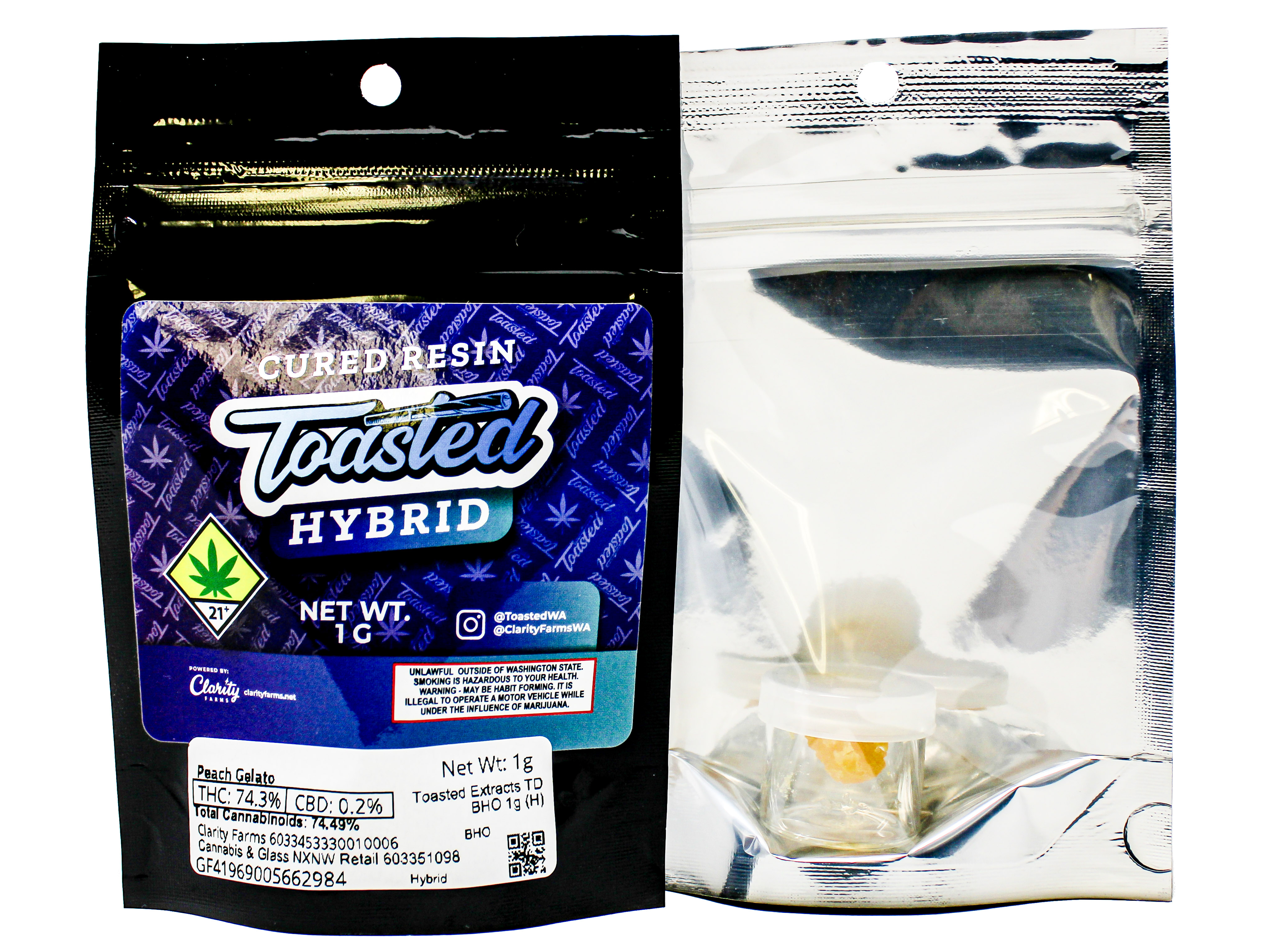 Photograph of product: COW Peach Gelato Cured Resin Concentrate 50008