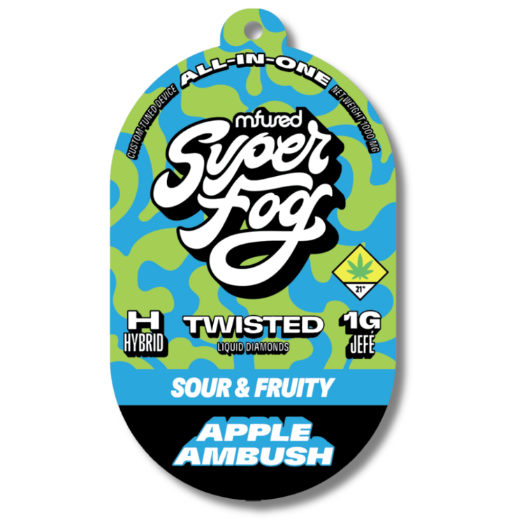 Photograph of Product: Apple Ambush TWISTED Flavored Jefe Disposable Vape (Super Fog)