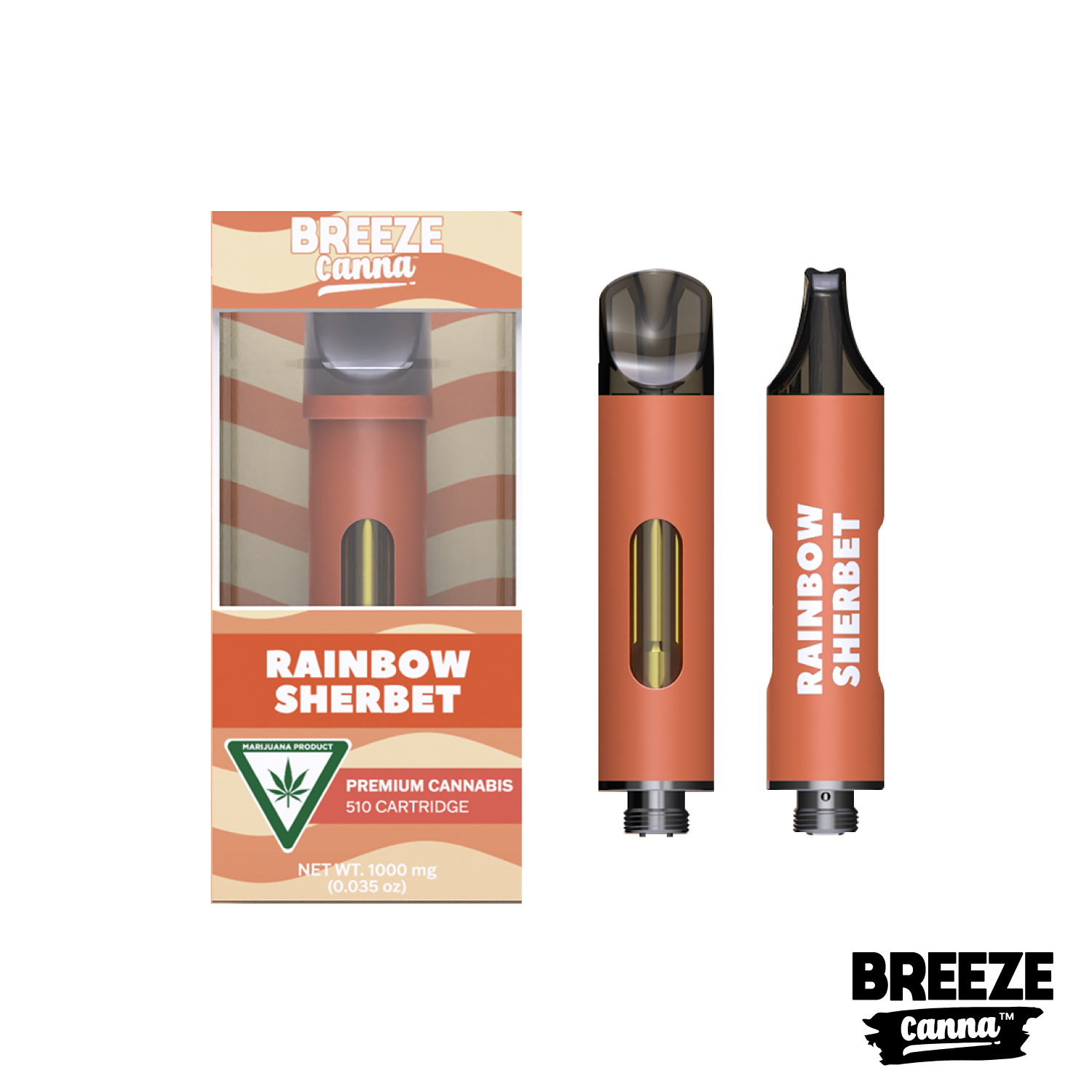 Photograph of product: Rainbow Sherbet 510 Cartridge | 1g