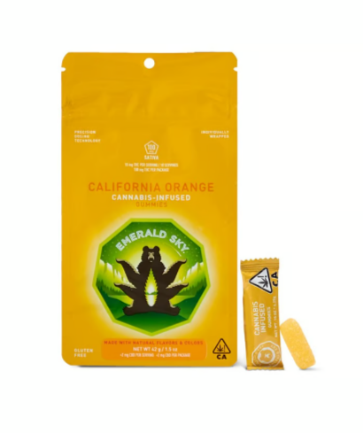 Photograph of product: Emerald Sky California Orange Gummies (10mg x 10ct) 100mg