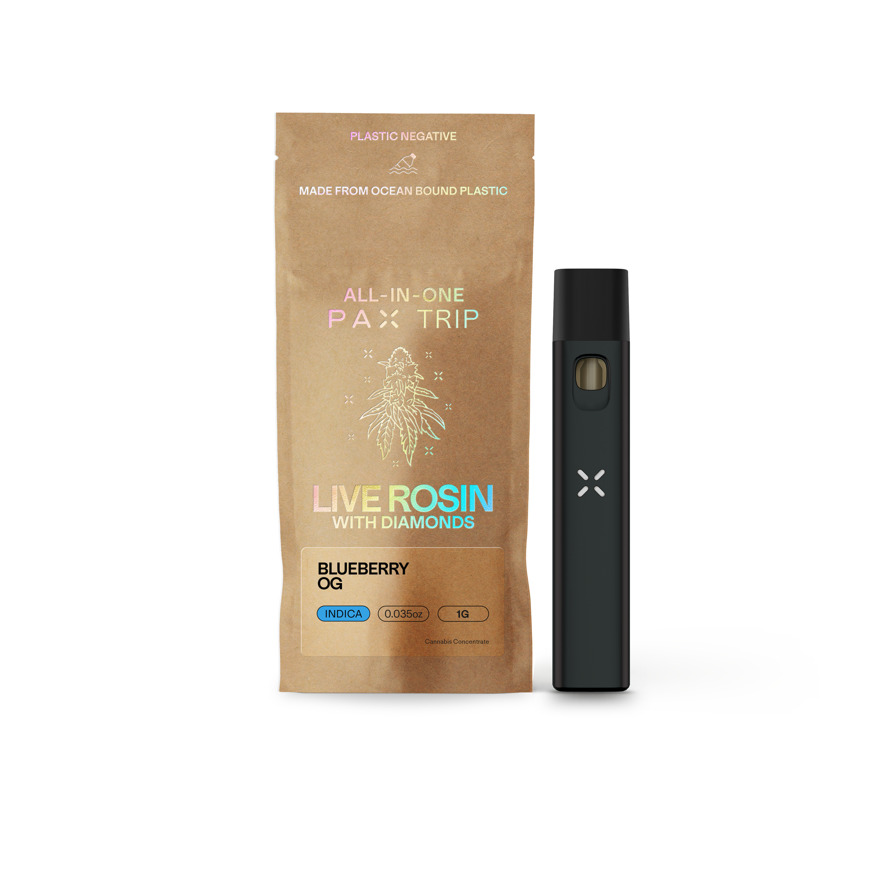 Photograph of product: PAX | Trip Live Rosin | Blueberry OG 1g