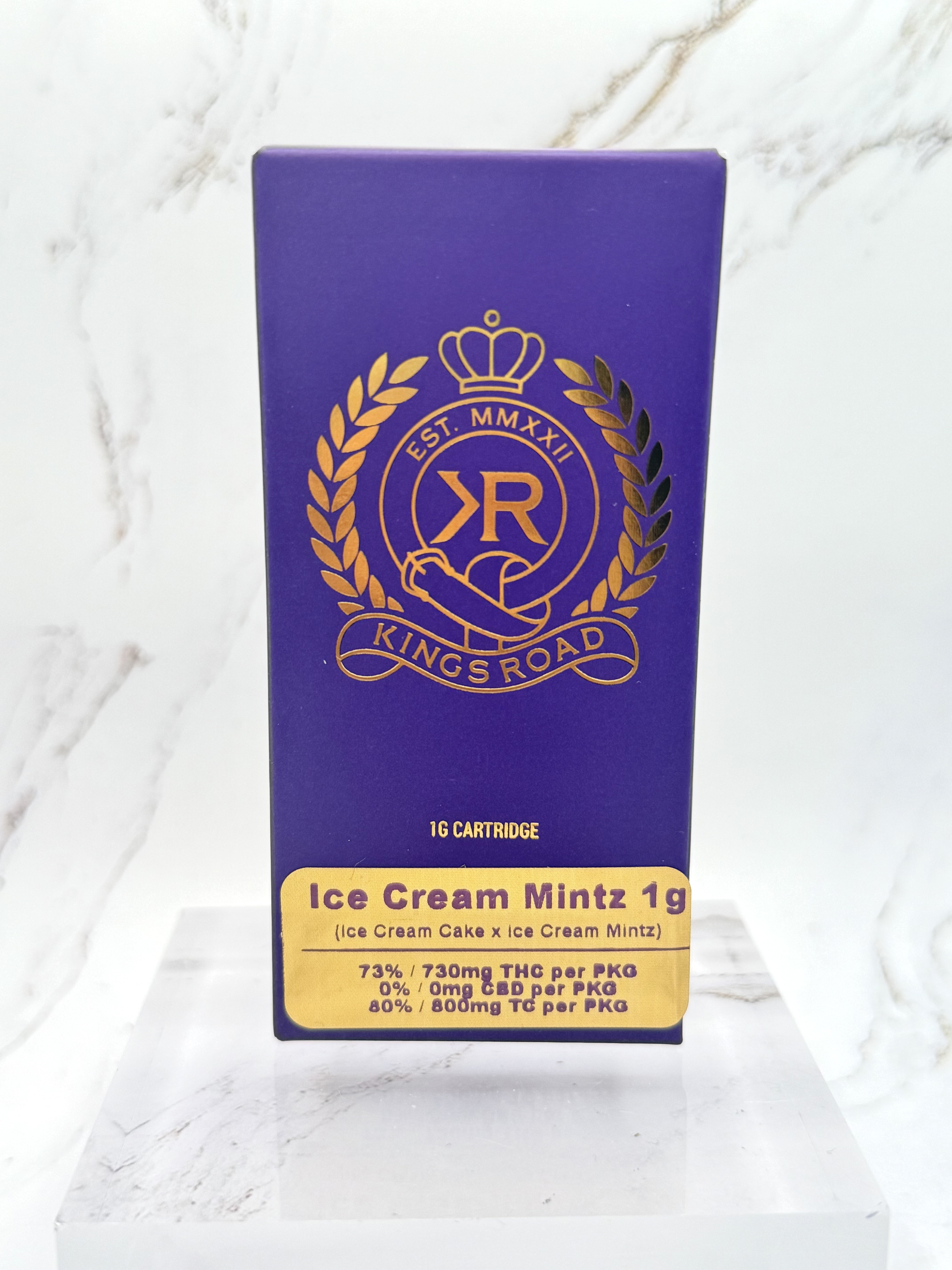 Photograph of product: Kings Road - Ice Cream Mintz - Live Resin 510 Cart