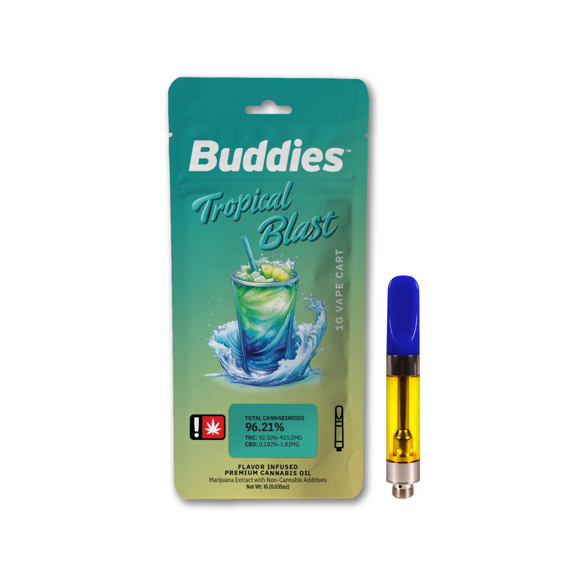 Photograph of product: Buddies Cartridge Distillate- Tropical Blast