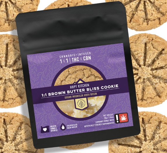 Photograph of product: Hapy Kitchen | 100MG | 1:1 TH-oui:CBN Brown Butter Bliss Cookie