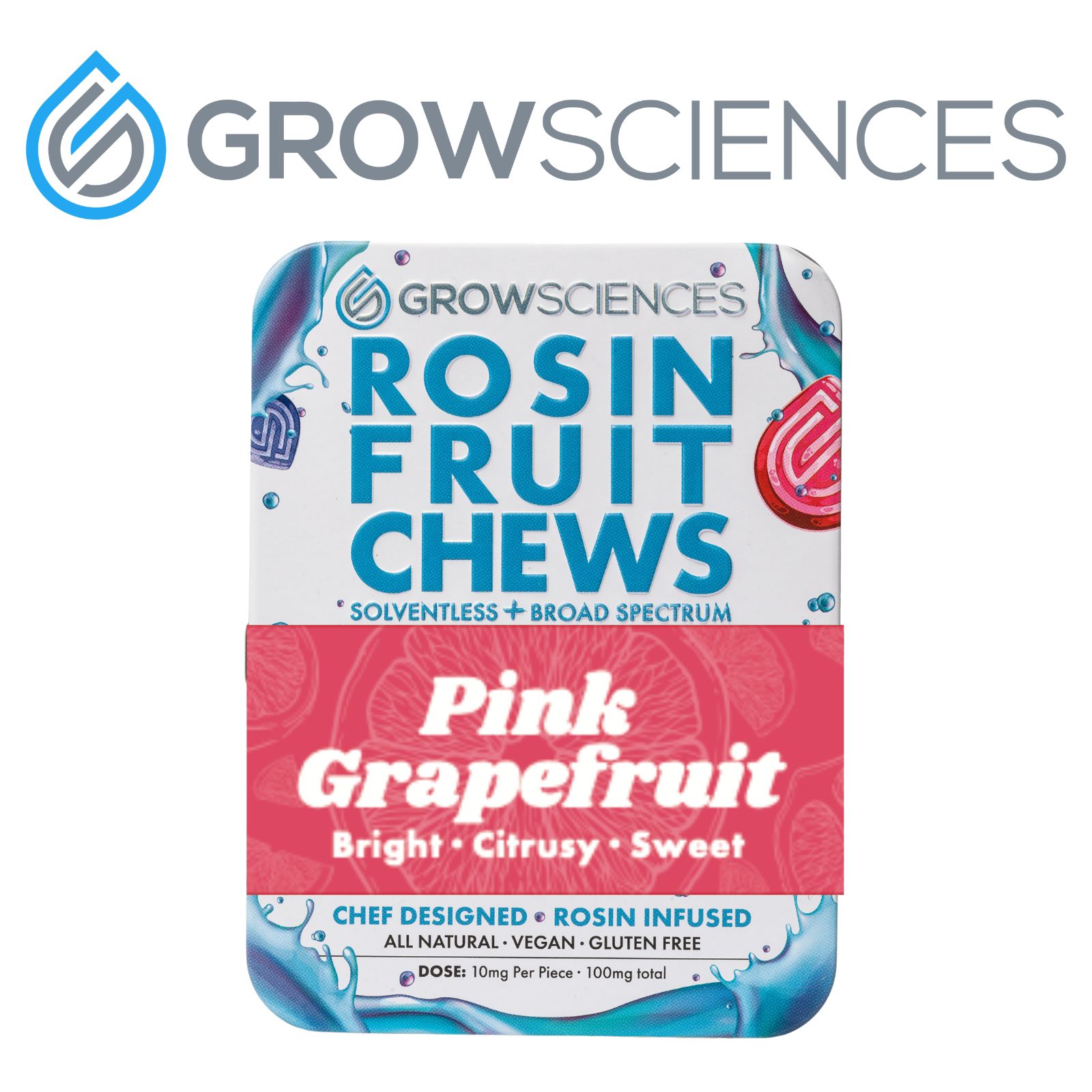 Photograph of product: GS Rosin Fruit Chew Pink Grapefruit | 100mg