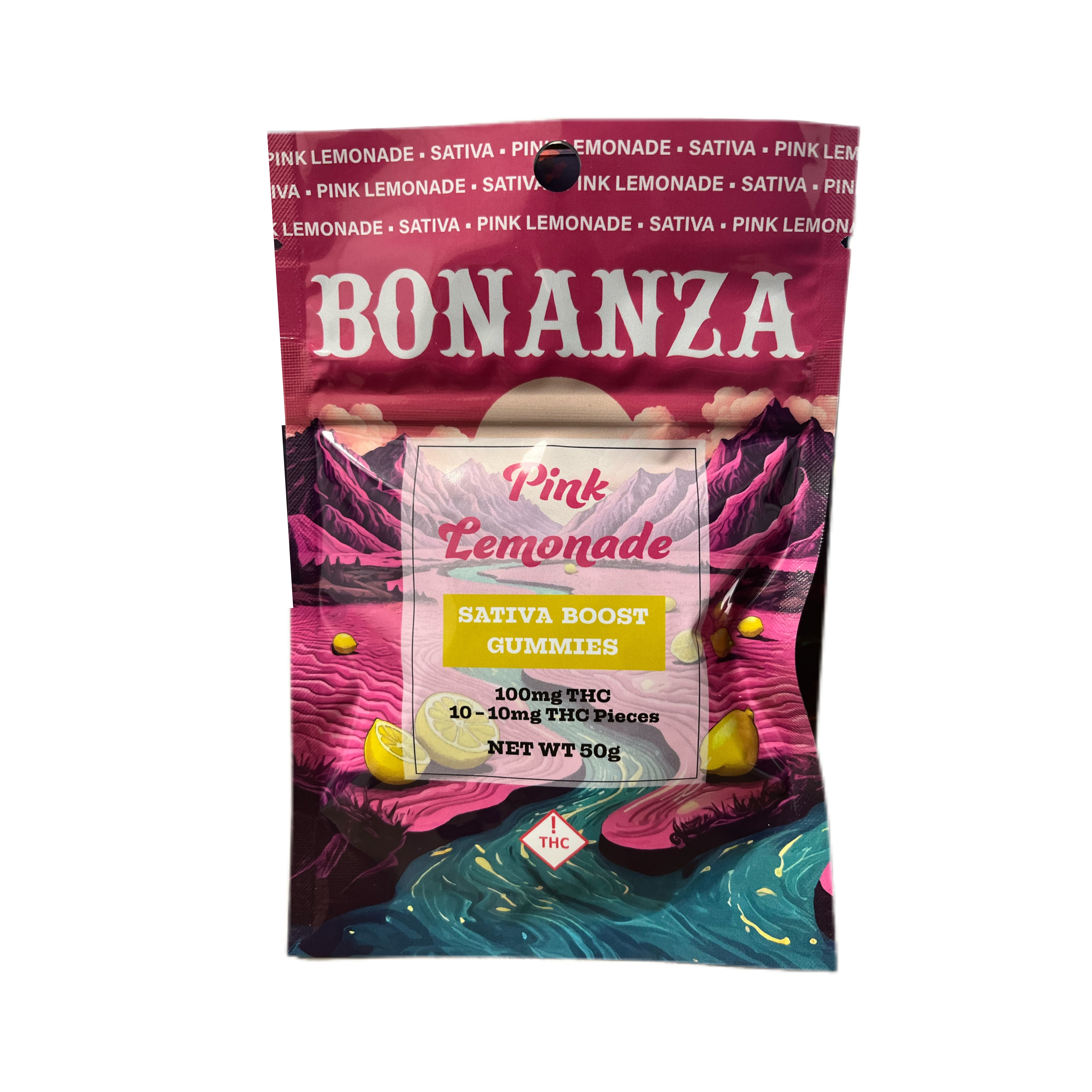 Photograph of product: Pink Lemonade Gummies | 100mg | Bonanza