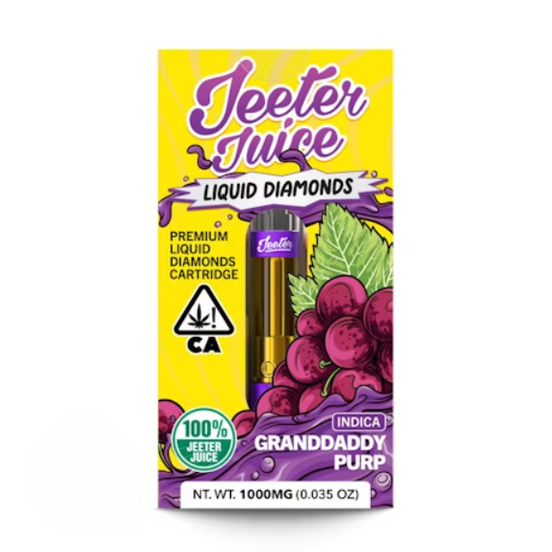 Photograph of product: Granddaddy Purp Diamonds Vape Cartridge - 