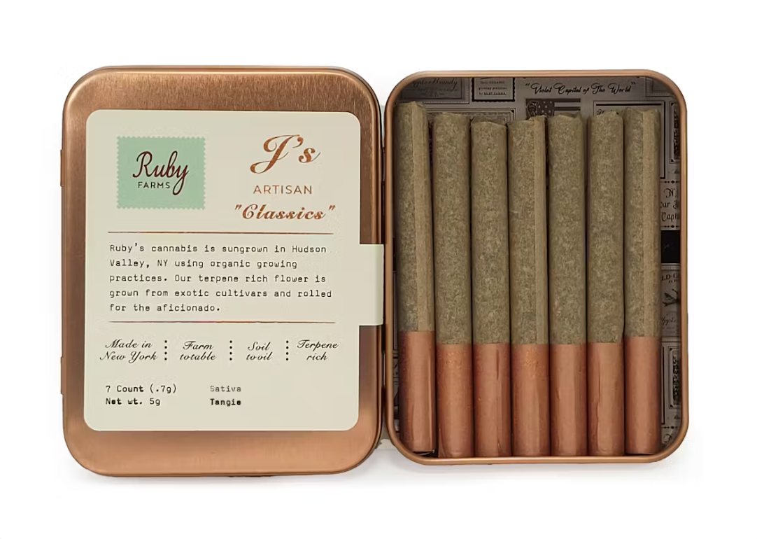 Photograph of product: Ruby Classics | Tangie | Pre-Roll 7pk | Oui'd