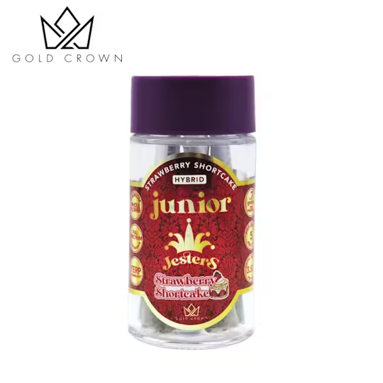 Photograph of product: Junior Jesters - Strawberry Shortcake - (5x.7g) Infused Pre-Rolls