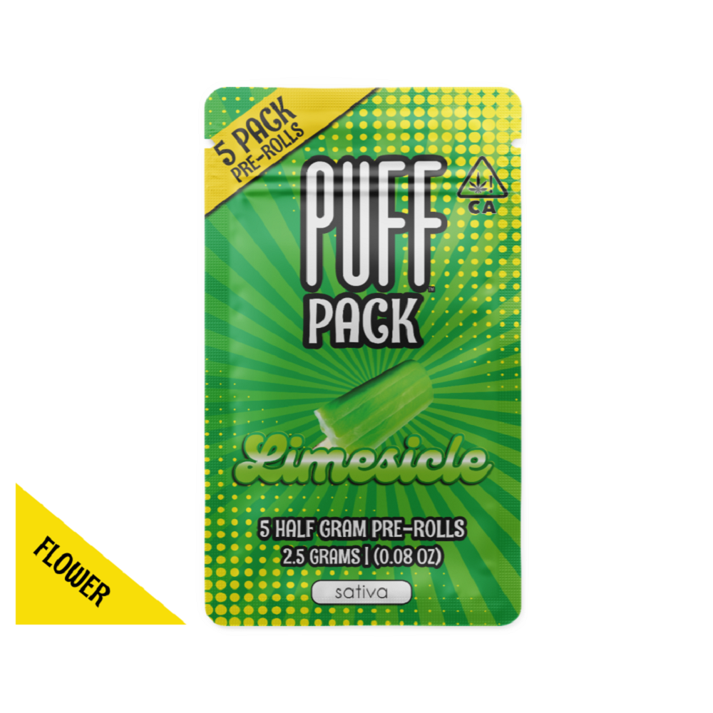 Photograph of product: Limesicle - oui'd - 5 pack pre-rolls - 2.5 gram