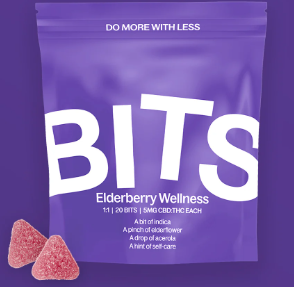 Photograph of product: 1:1 TH-oui:CBD Elderberry Wellness Troches | 5mg/20pk (100mg)