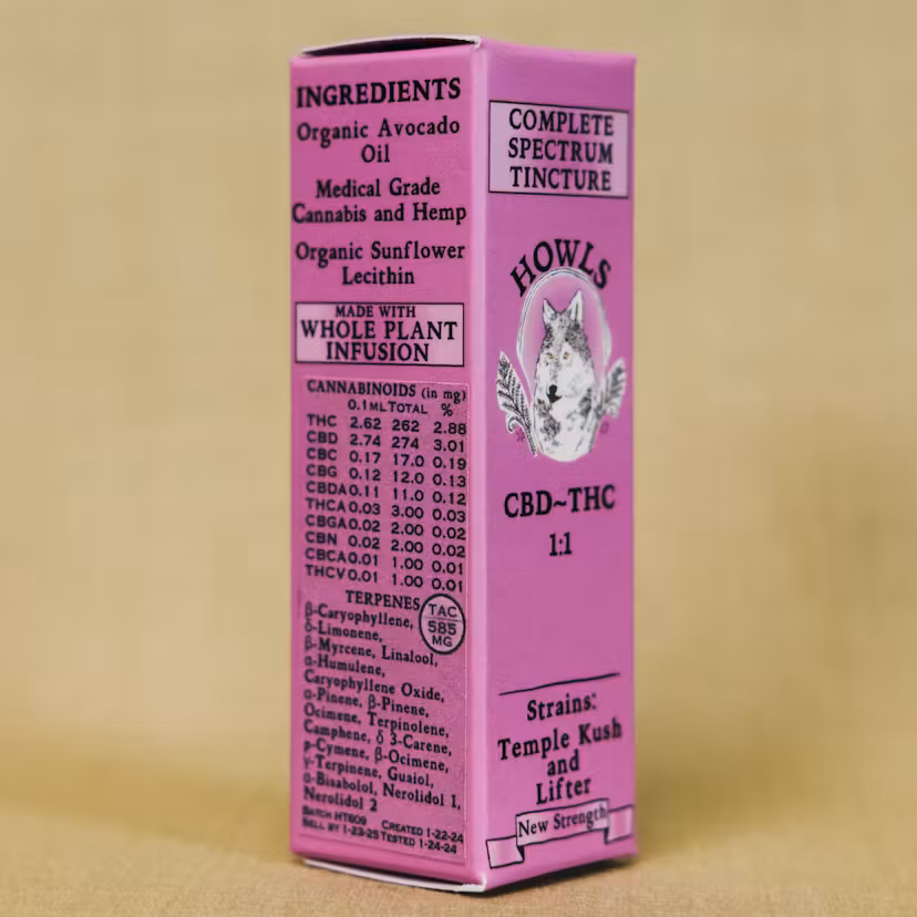 Photograph of product: Howls - High CBD Max - (10:1) Full Flower Tincture
