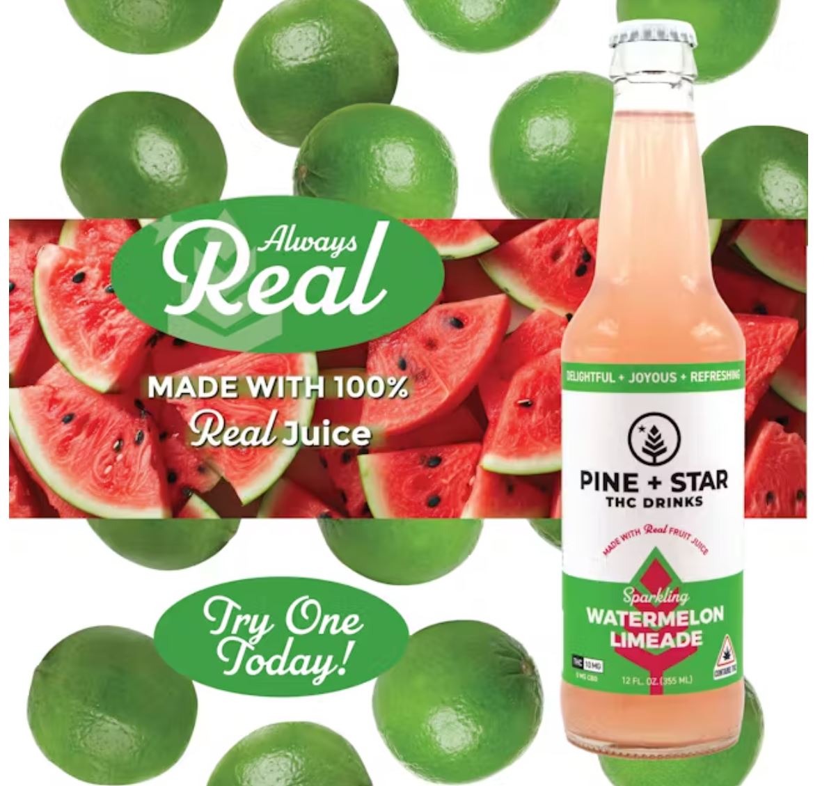 Photograph of product: Pine and Star Watermelon Limeade 10mg