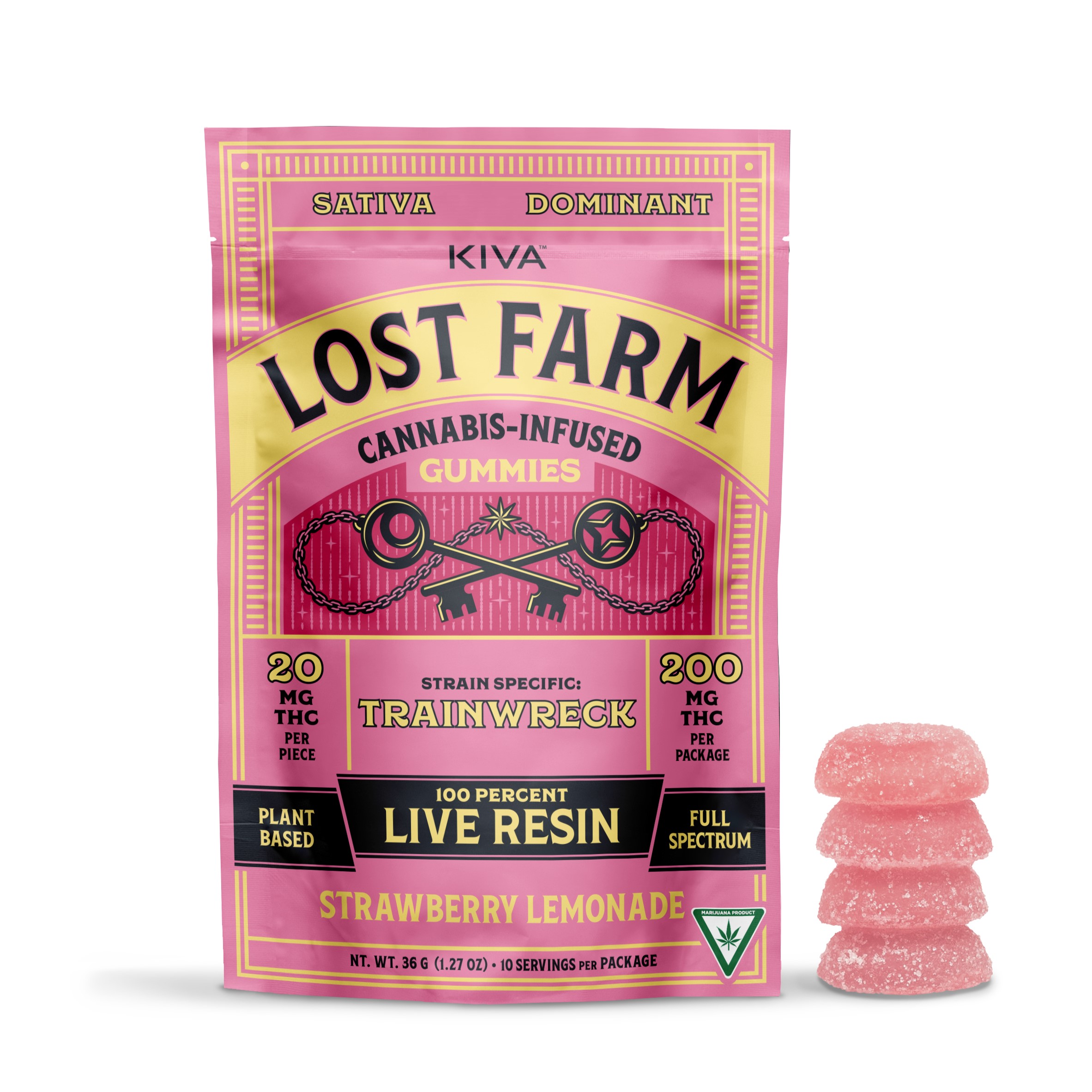 Photograph of product: Lost Farm Cherry Mango Live Resin Gummies | 200mg