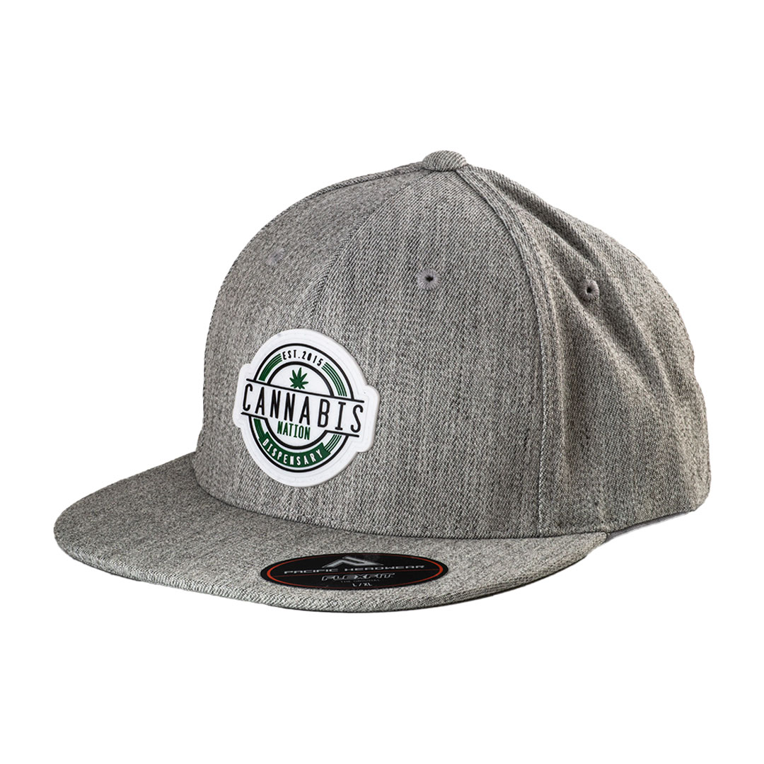Photograph of product: Oui'd Nation Hat | Light Grey Flex-Fit | $32