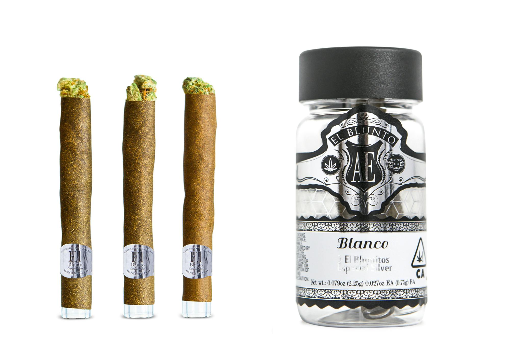 Photograph of product: El Blunto by Albert Einstone's | Blanco Especial Silver Blunts (3 Pack) | 2.25g