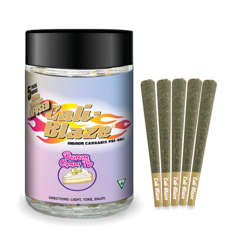 Photograph of product: Cali-Blaze | Banana Cream Pie Infused Pre-Rolls  | 5 Pack