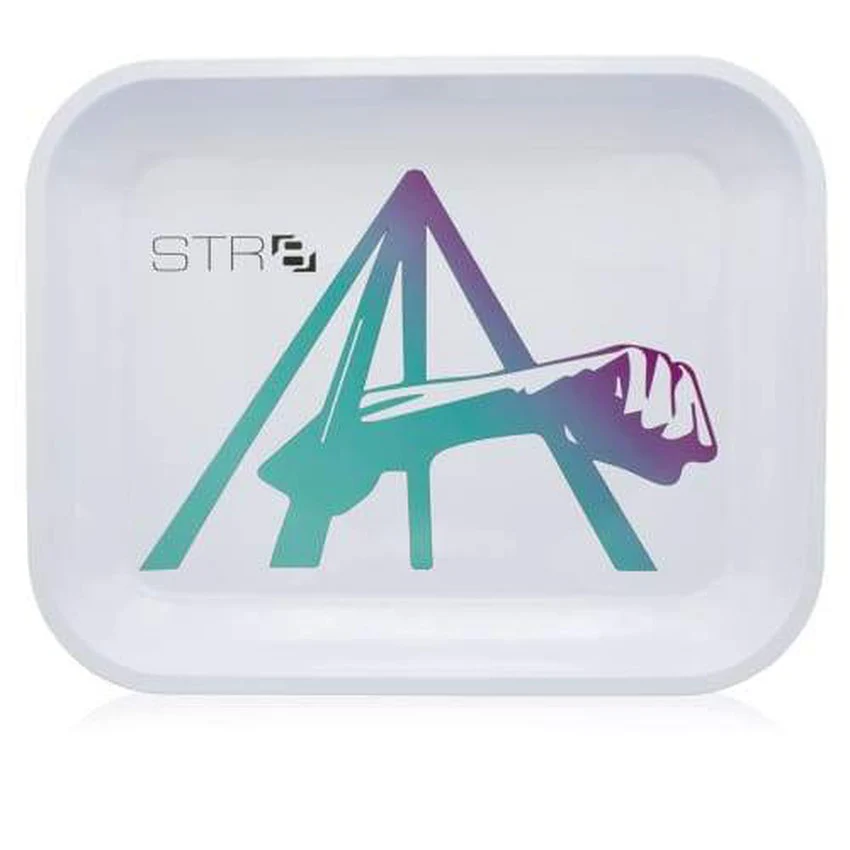 Photograph of product: STR8 | Motown Fist Metal Rolling Tray | Small