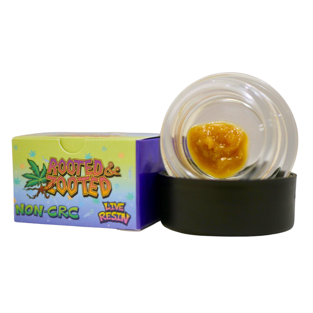Photograph of product: Rooted and Zooted - 3.5g Live Resin - Trufflato