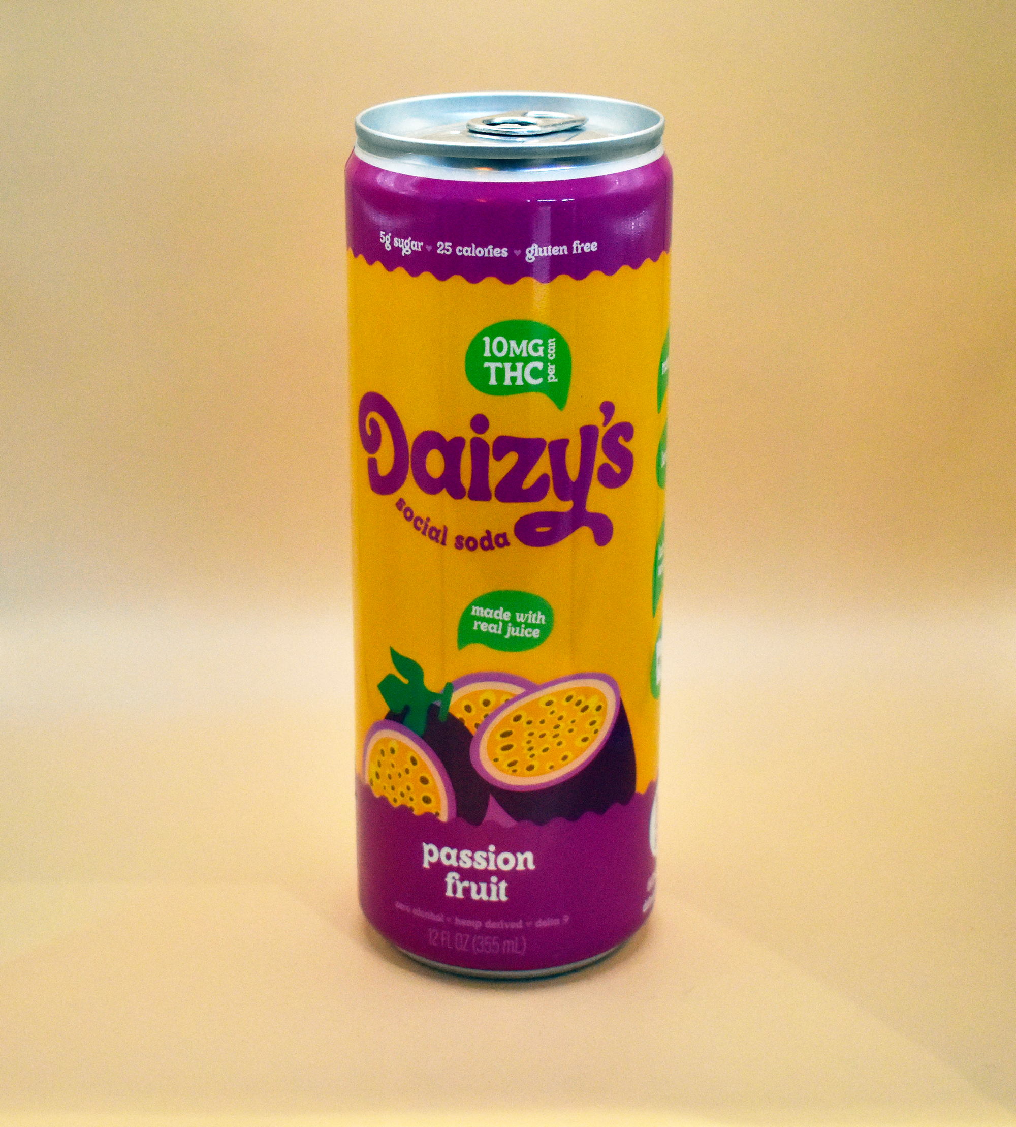 Photograph of Product: Daizy's Passion Fruit Beverage 10mg THC