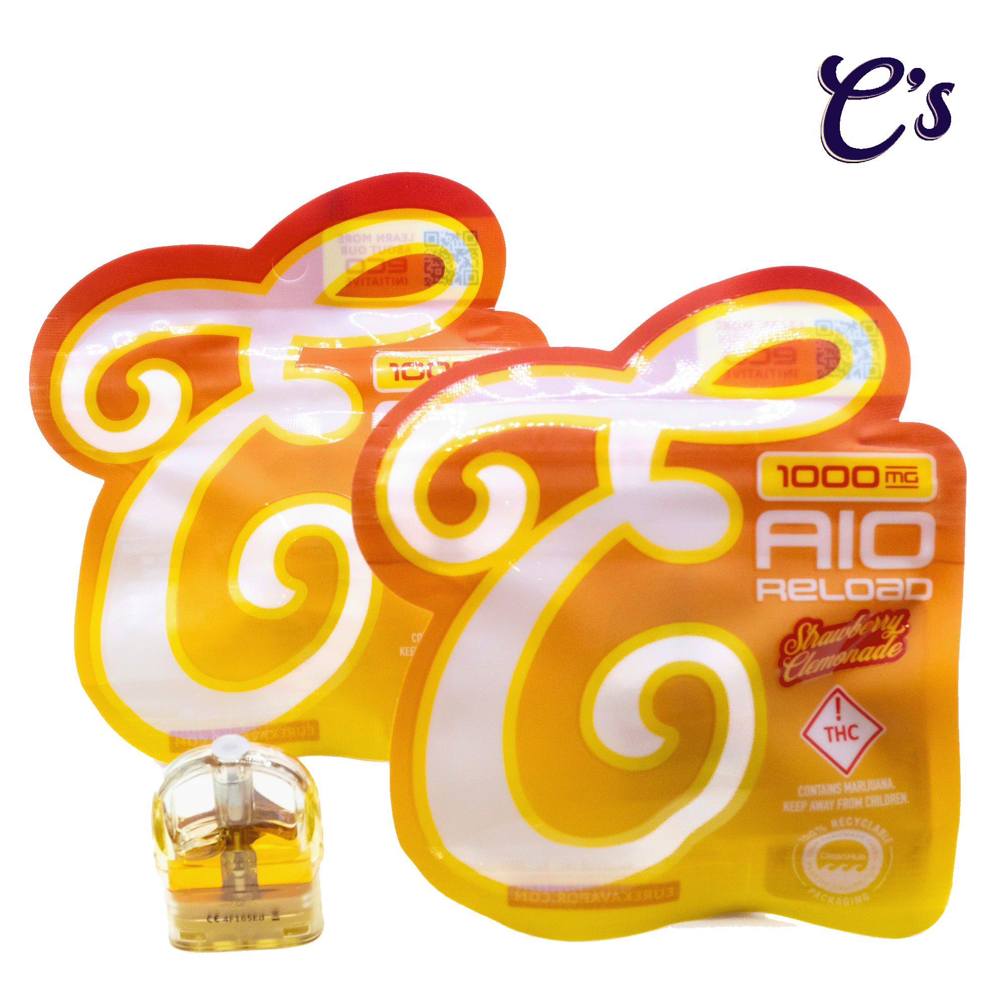 Photograph of product: Eureka | Flavored AIO Reload (H) Strawberry Clemonade 1g