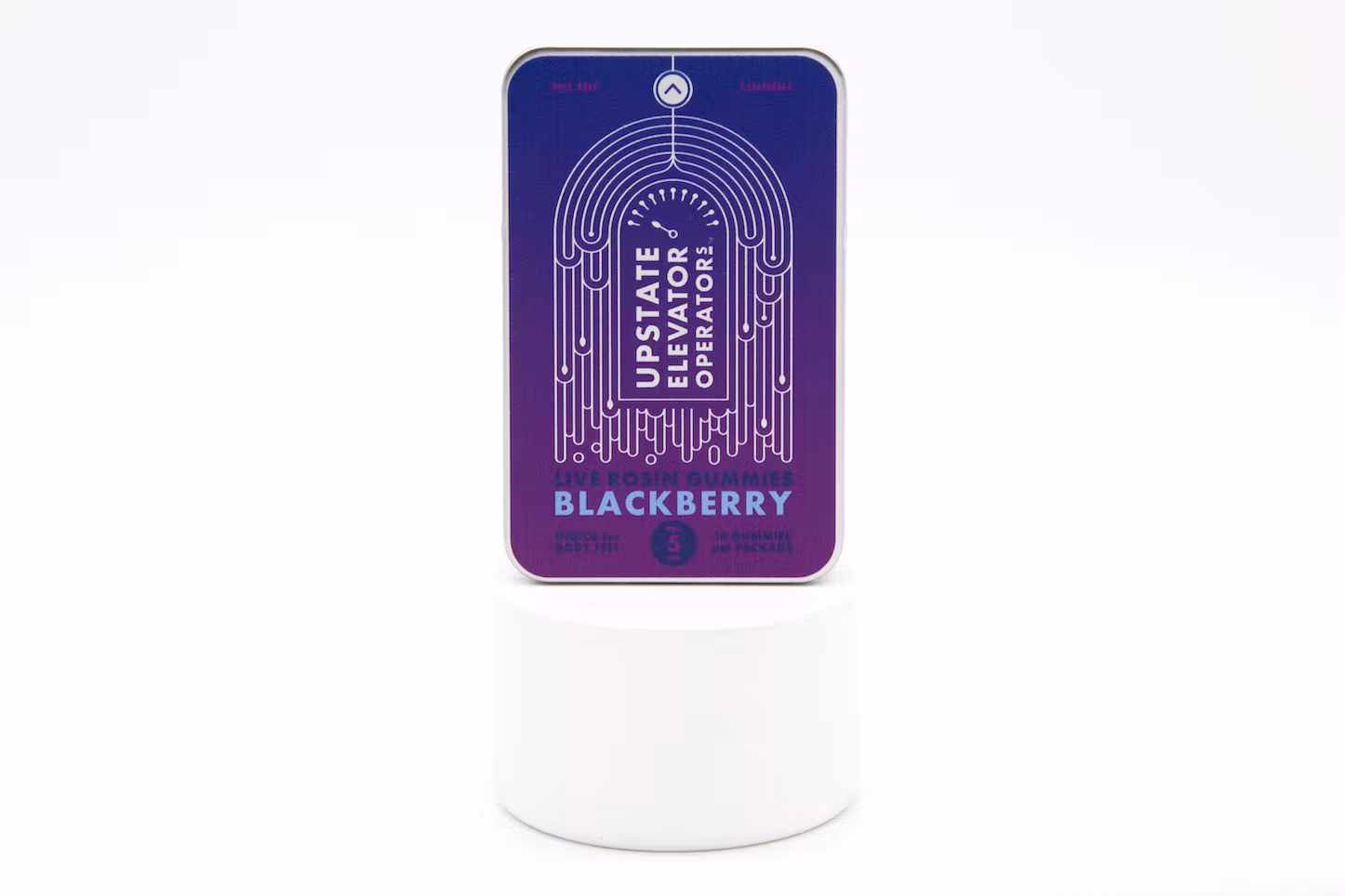 Photograph of product: 5mg Oui'd Vegan Blackberry Live Rosin Gummies 10ct