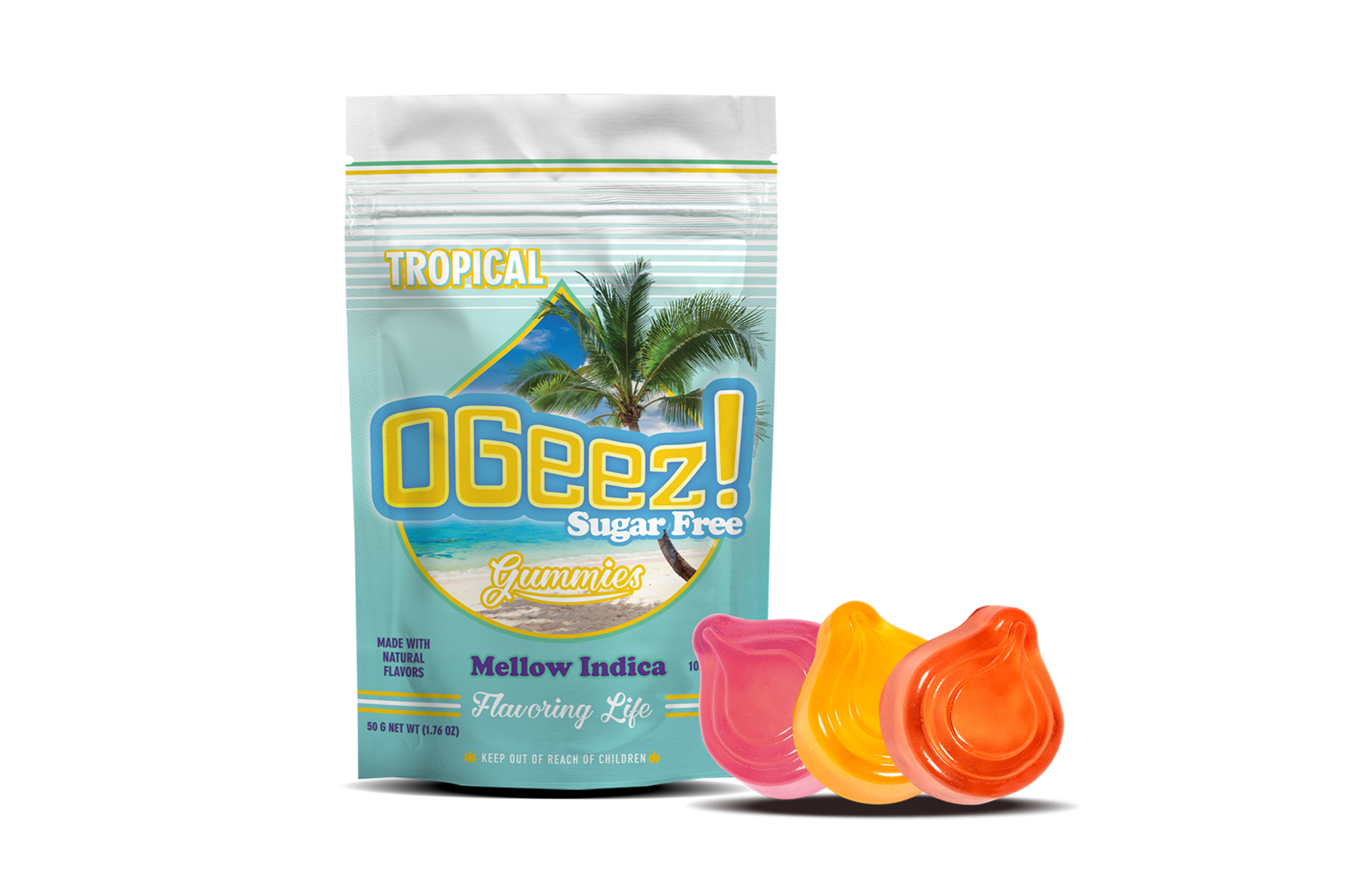 Photograph of product: OGeez! - Mellow Oui'd (Sugar Free) - Gummies - 10-Pack (100mg) [I]