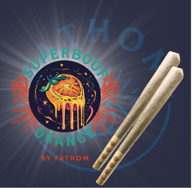 Photograph of product: Superboof Orange | Fathom .5 Pre-Roll 2 Pack
