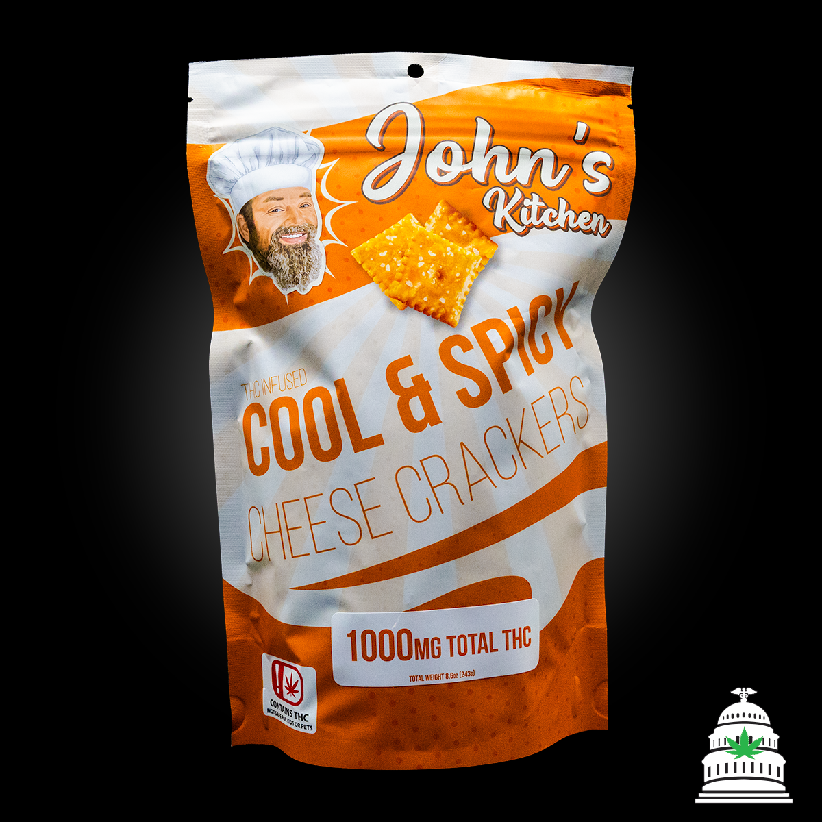 Photograph of Product: Cool and Spicy - Johns Kitchen Cheese Crackers