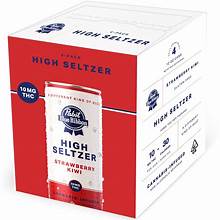 Photograph of product: Pabst Labs | Strawberry Kiwi Infused High Seltzer 4 pack | 40mg