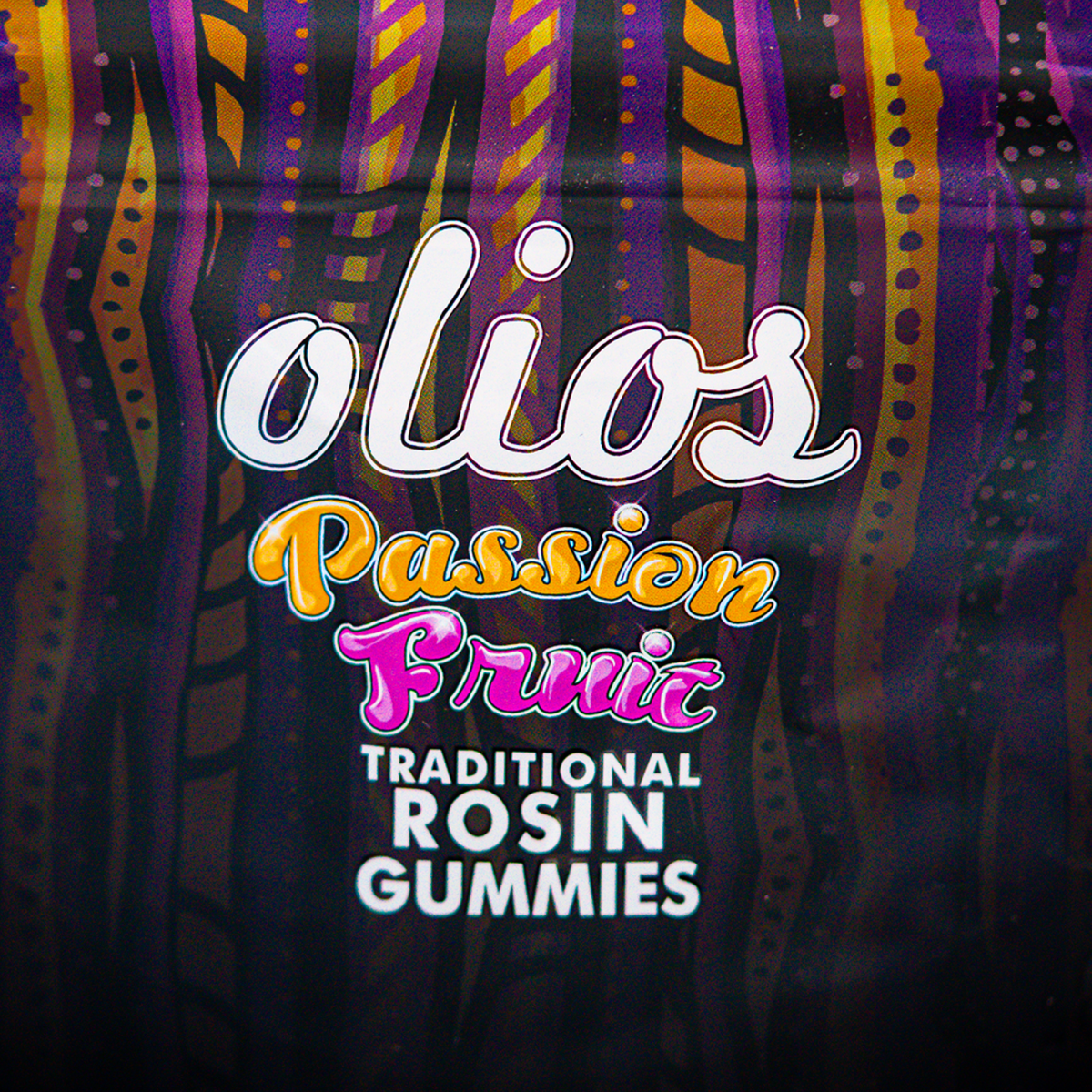 Photograph of product: 100mg Olio Passion Fruit - Rosin Infused Gummies
