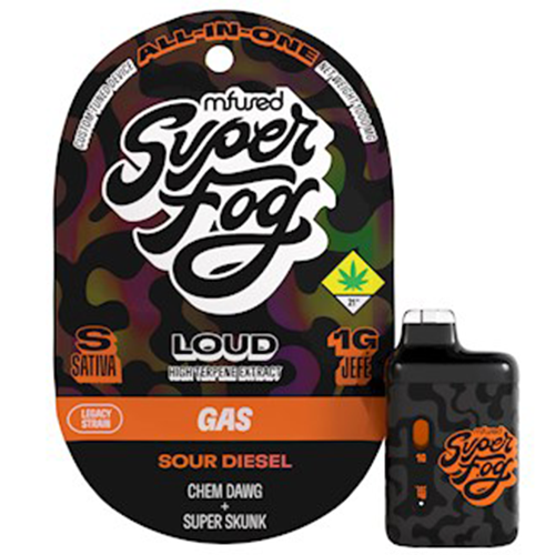 Photograph of product: Super Fog: Sour Diesel (S) Gas - Loud High Terpene Extract Disposable