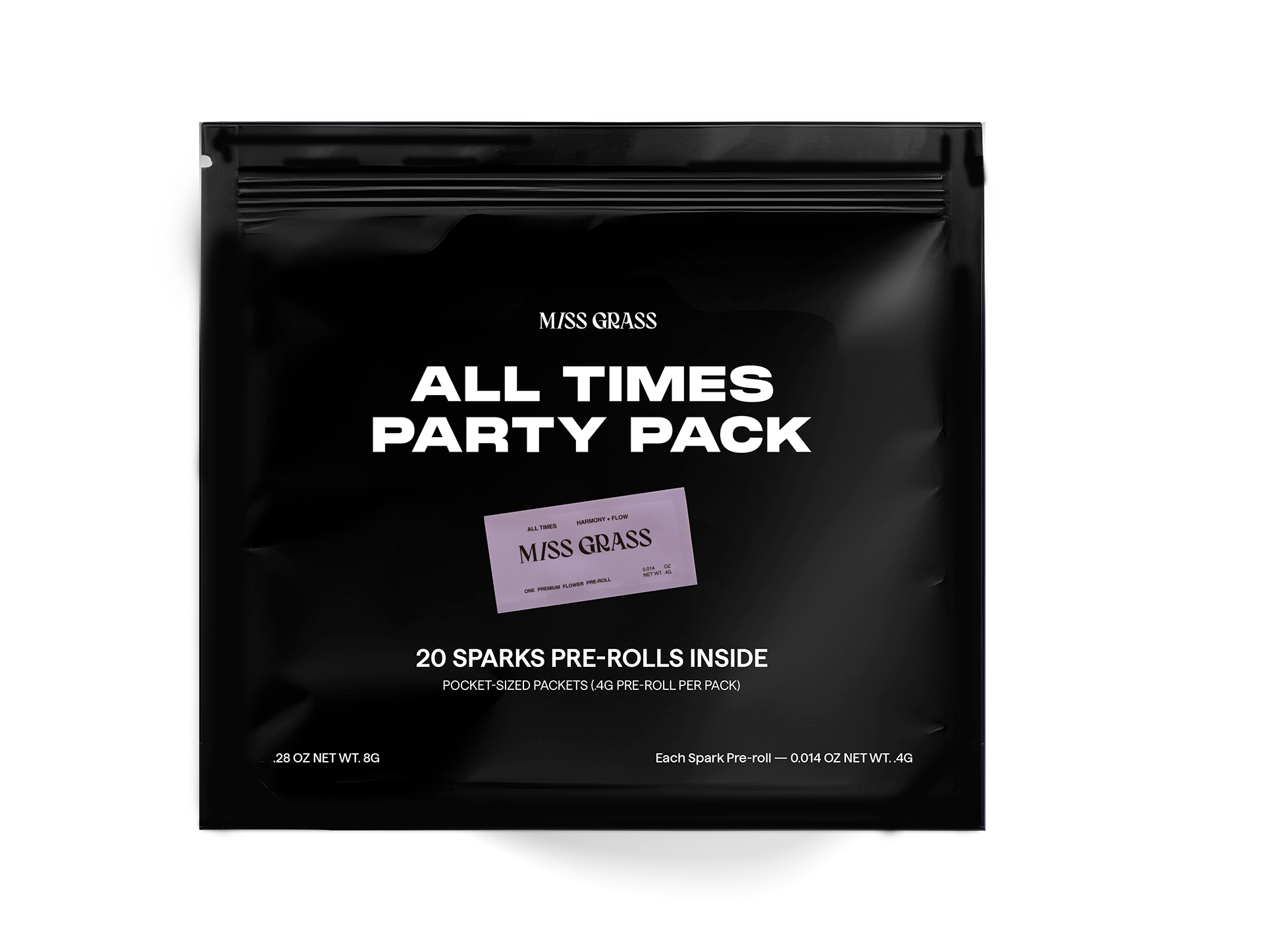Photograph of product: Miss Grass | All Times Sparks Party Pack (H) Pre Rolls | 20 Pack (8g)