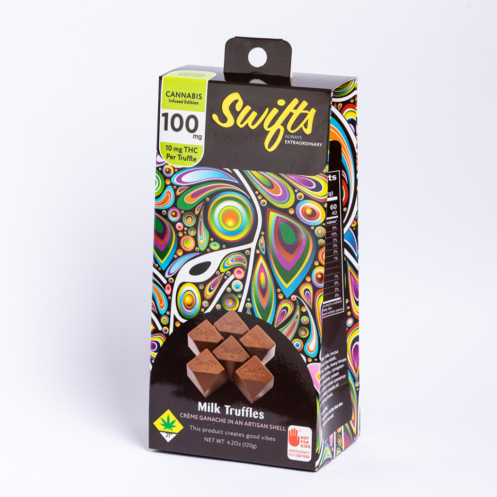 Photograph of product: Swifts - Milk Chocolate Truffles (I) - 10mg TH-oui - Edible - 10pk