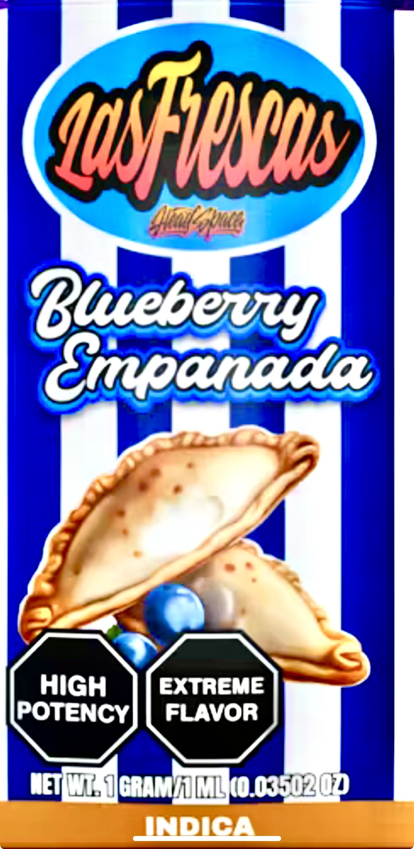Photograph of product: Blueberry Empanada - Standard 510 Thread
