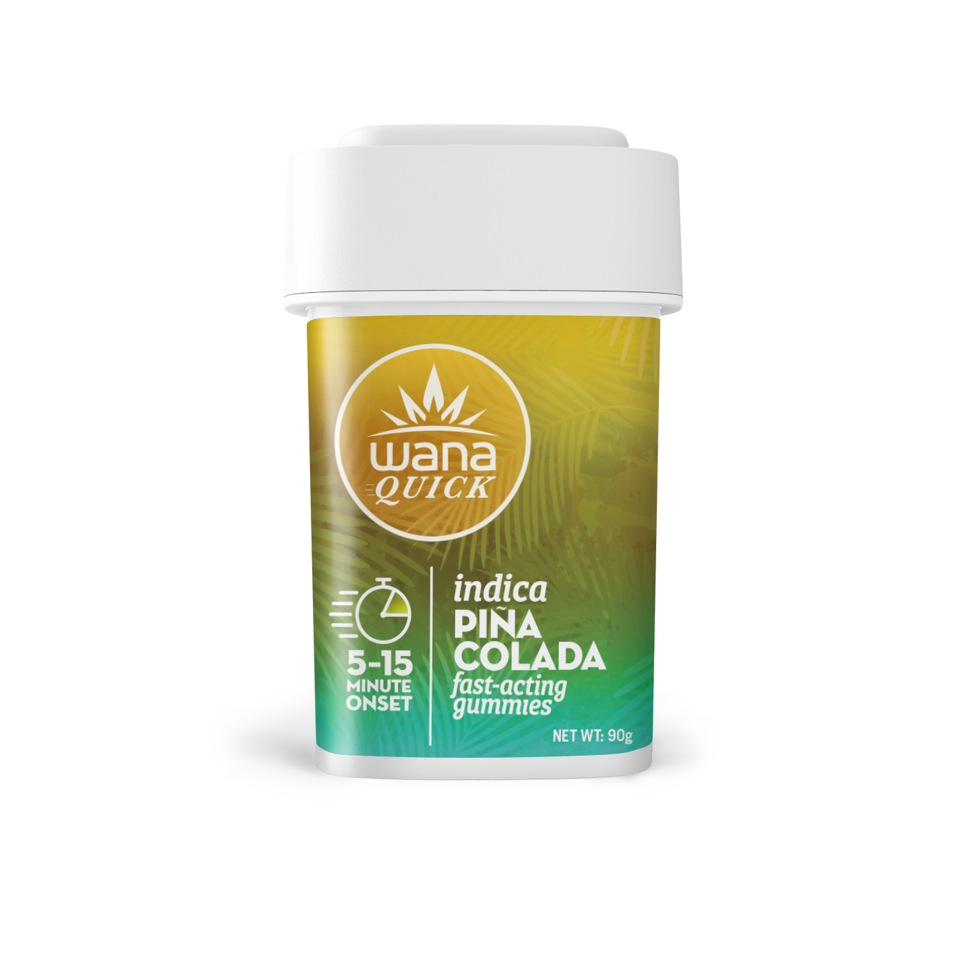 Photograph of product: WANA Gummies 100mg Quick: Pina Colada 10pc